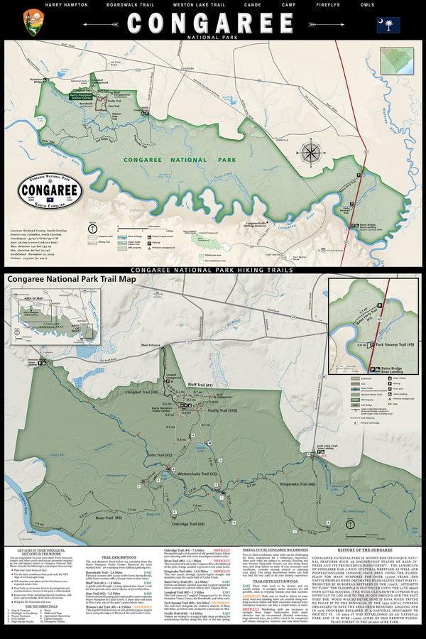 Map of Congaree National Park