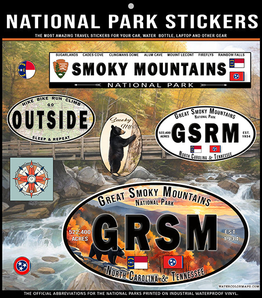 SOMKY MOUNTAINS National Park Stickers