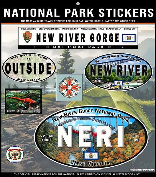 NEW RIVER GORGE National Park Stickers