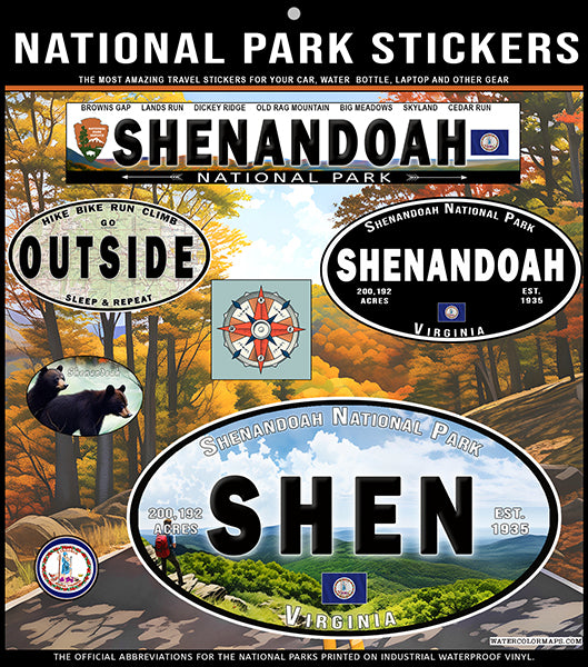 SHENANDOA National Park Stickers