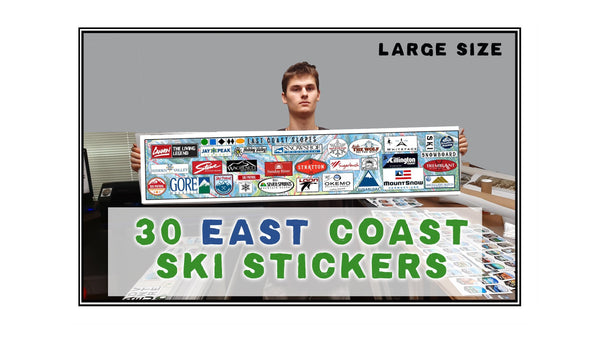 EAST Coast Ski Resort Stickers